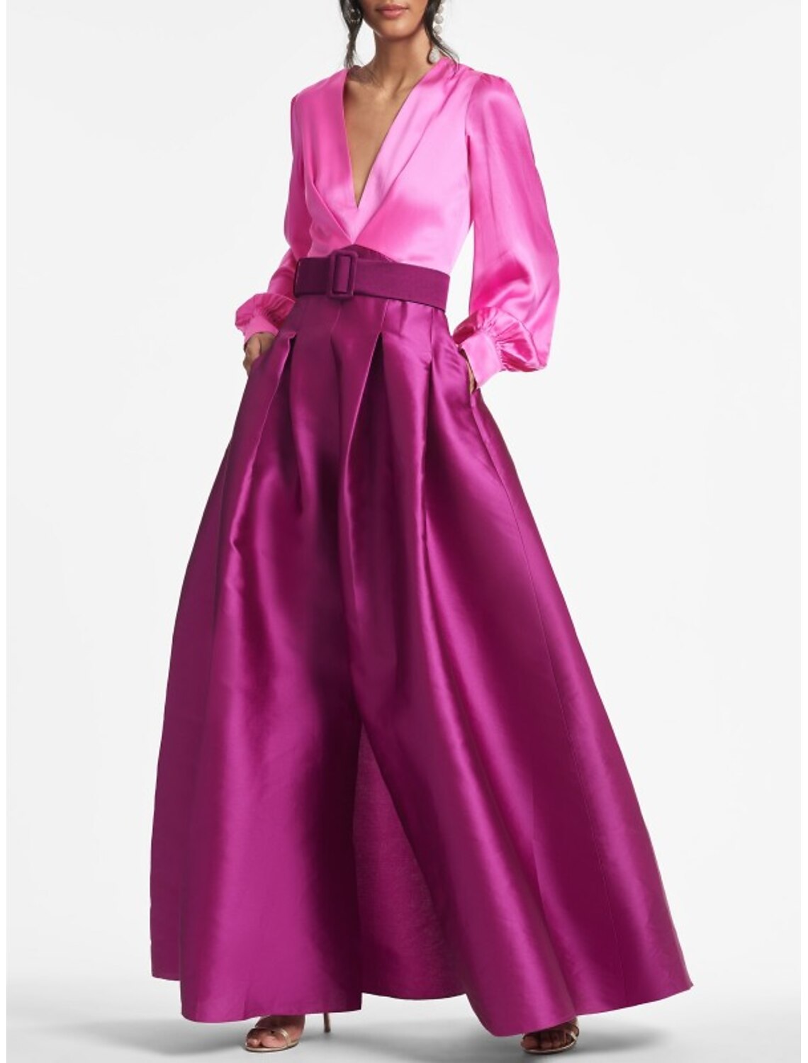 Elegant A-Line Evening Gown Party Dress Formal Wedding Guest Floor Len