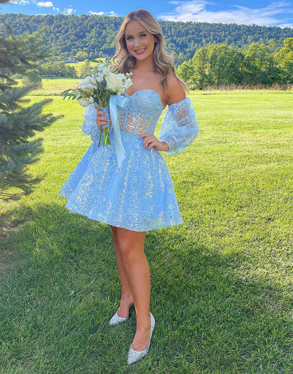 A-Line Sweetheart Homecoming Dress