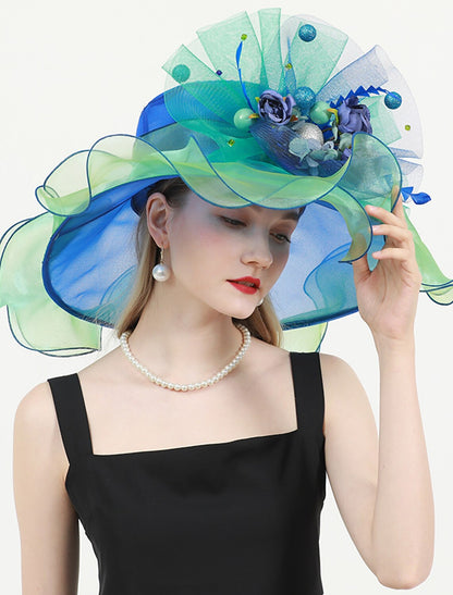 Hats Organza Kentucky Derby Church Wedding Fancy