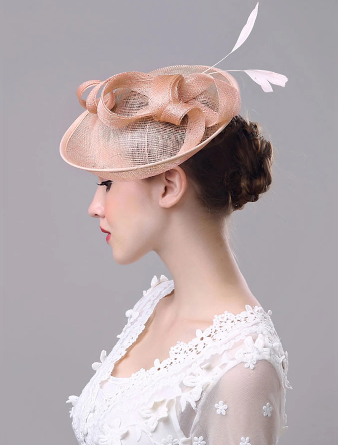 Fascinators Hats Headwear Organza Polyester Vintage Style Elegant With Feather