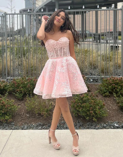 A-Line Sweetheart Homecoming Dress