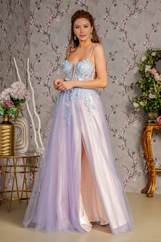 Long Dress Slip Dress With Embroidery Backless Prom Dress