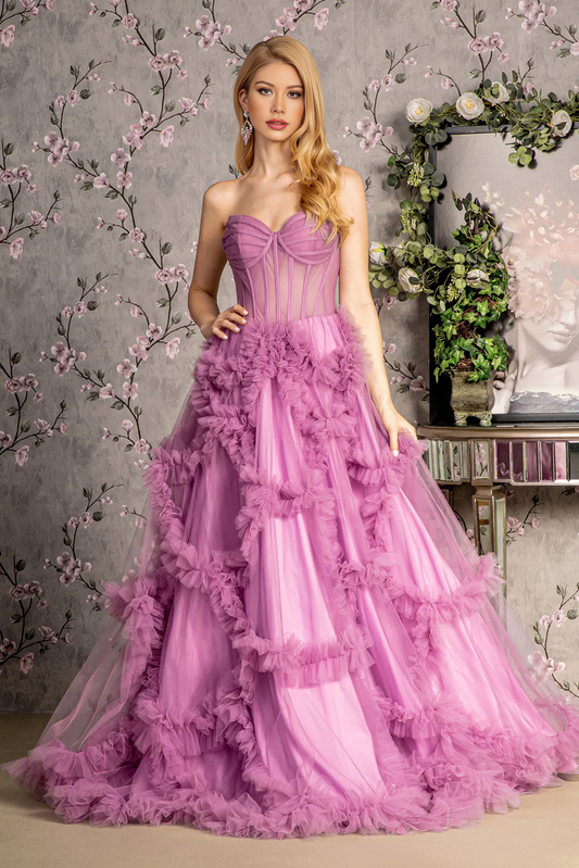 Long Dress Strapless Ball Gown Sweetheart Sleeveless Floor-Length Dresses