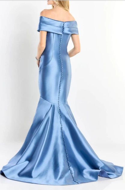 Mermaid Off Shoulder Satin Prom Dress Gown