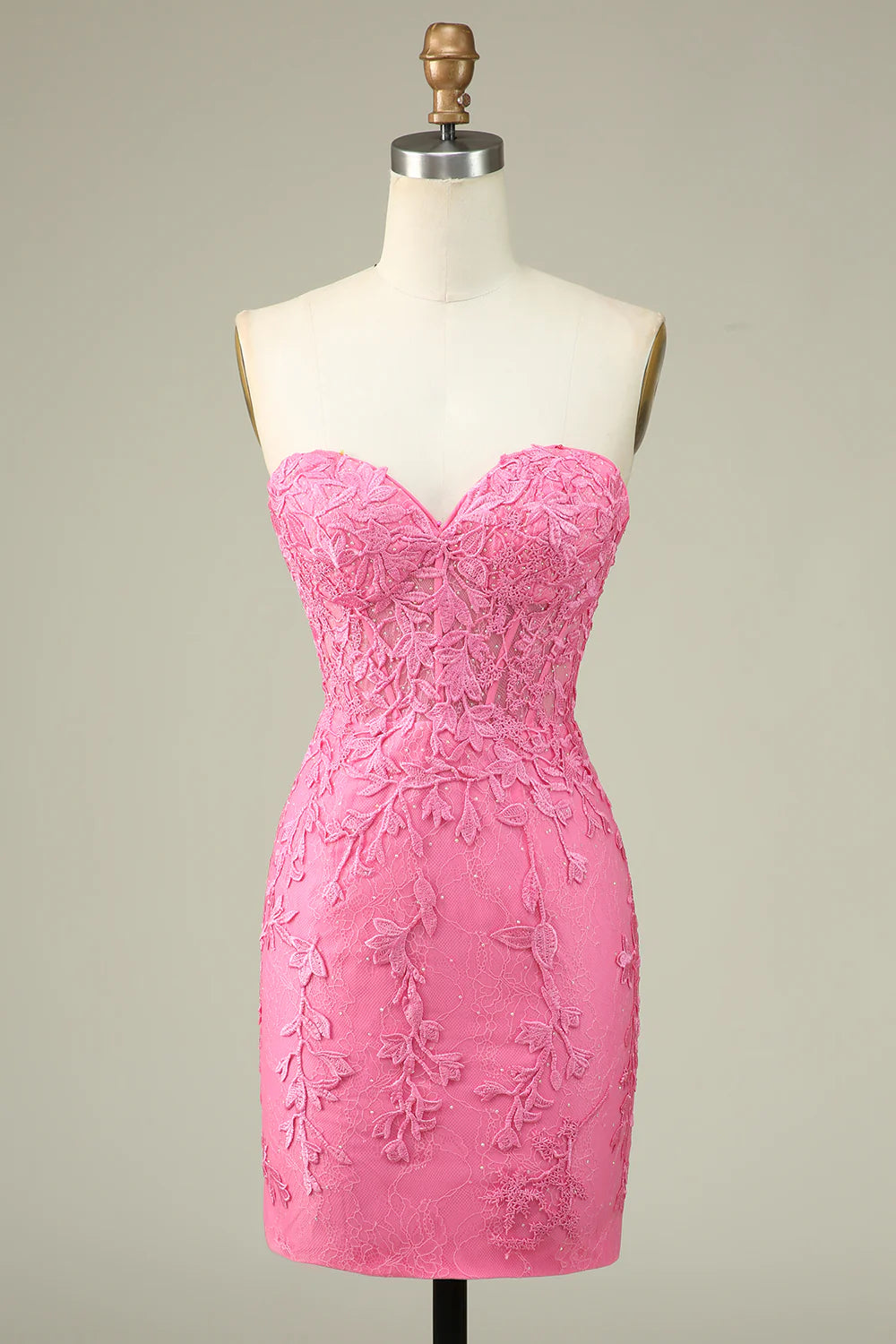 Bodycon Sweetheart Corset Homecoming Dress with Appliques