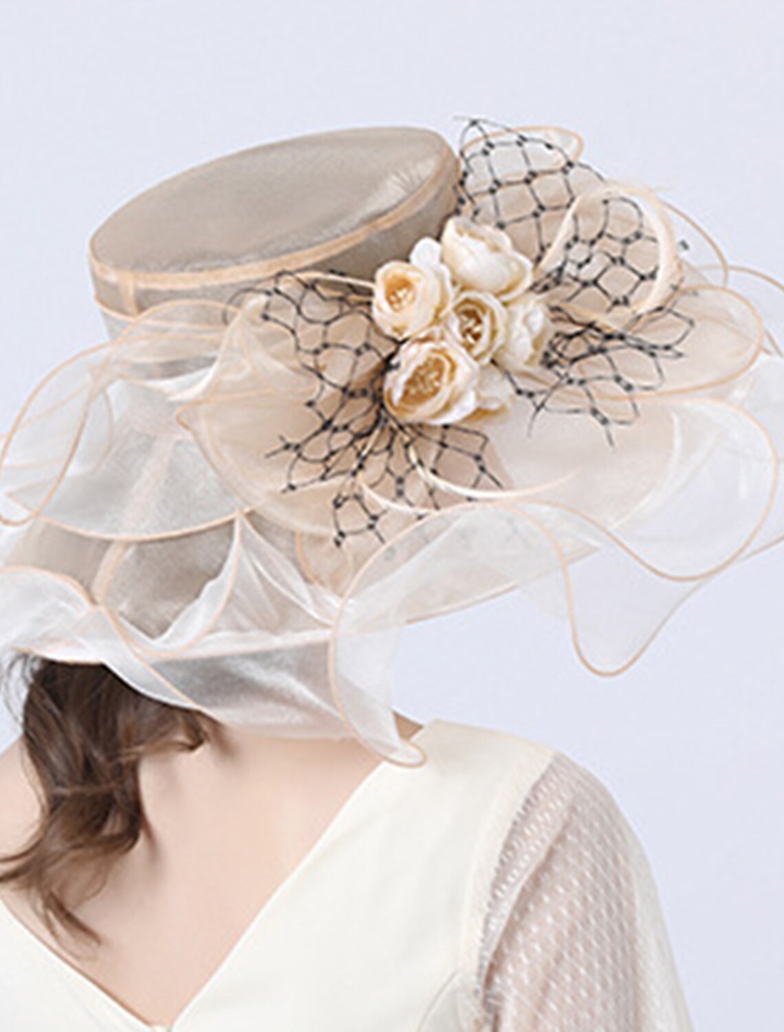 Organza Wedding Kentucky Derby Sweet Style Bridal With Appliques Headpiece Headwear