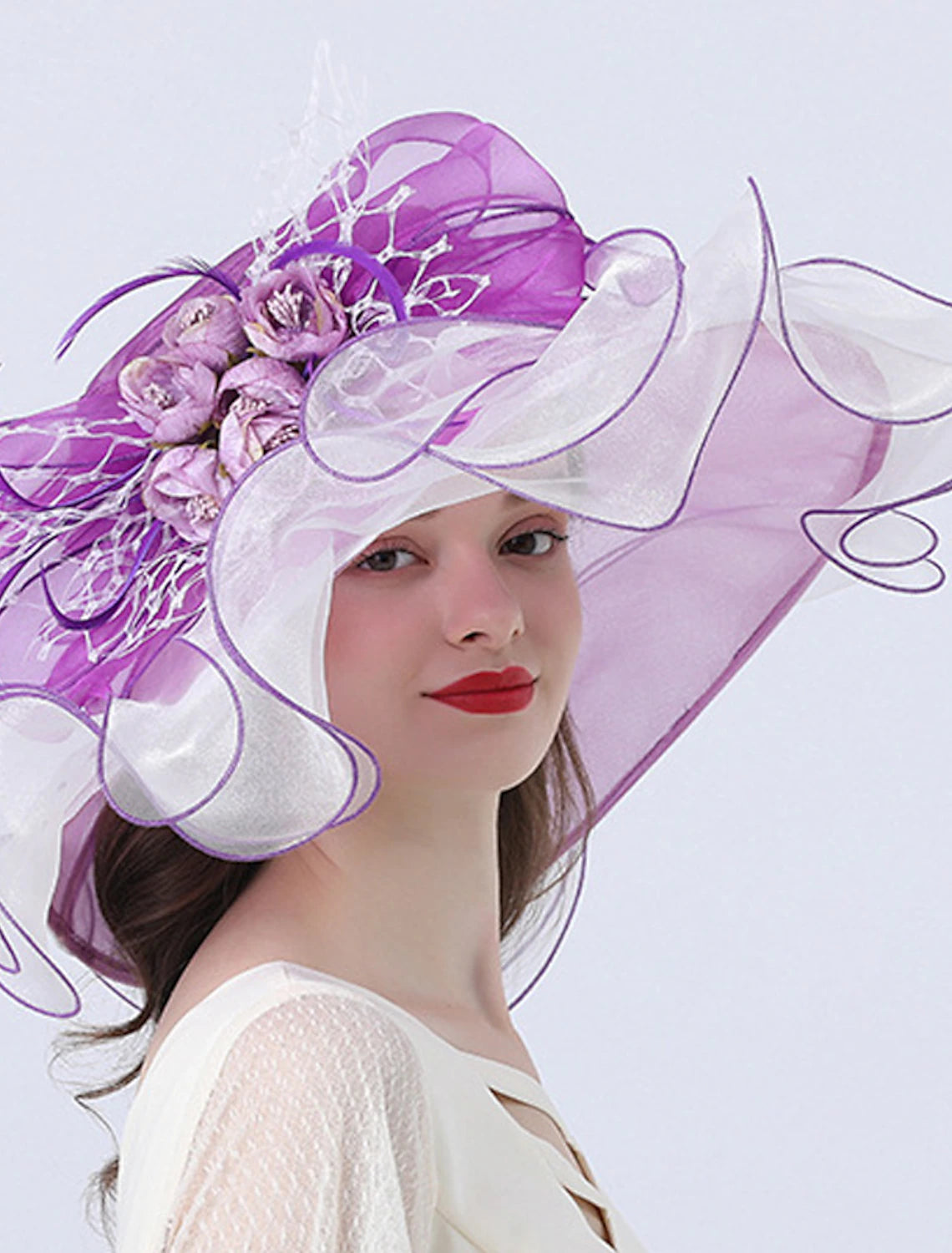 Organza Wedding Kentucky Derby Sweet Style Bridal With Appliques Headpiece Headwear