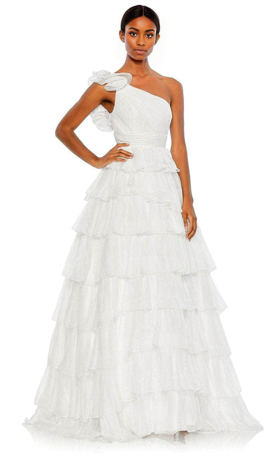 Tiered A-Line Princess One-shoulder Prom Gown