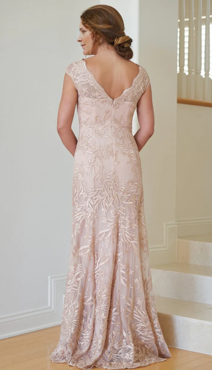 Mermaid Floor-length Formal Mother of the Bride Dresse With Appliques