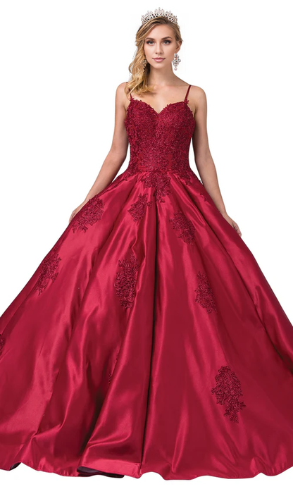 Simple Quinceanera Dress Floor Length Sleeveless Ball Gown