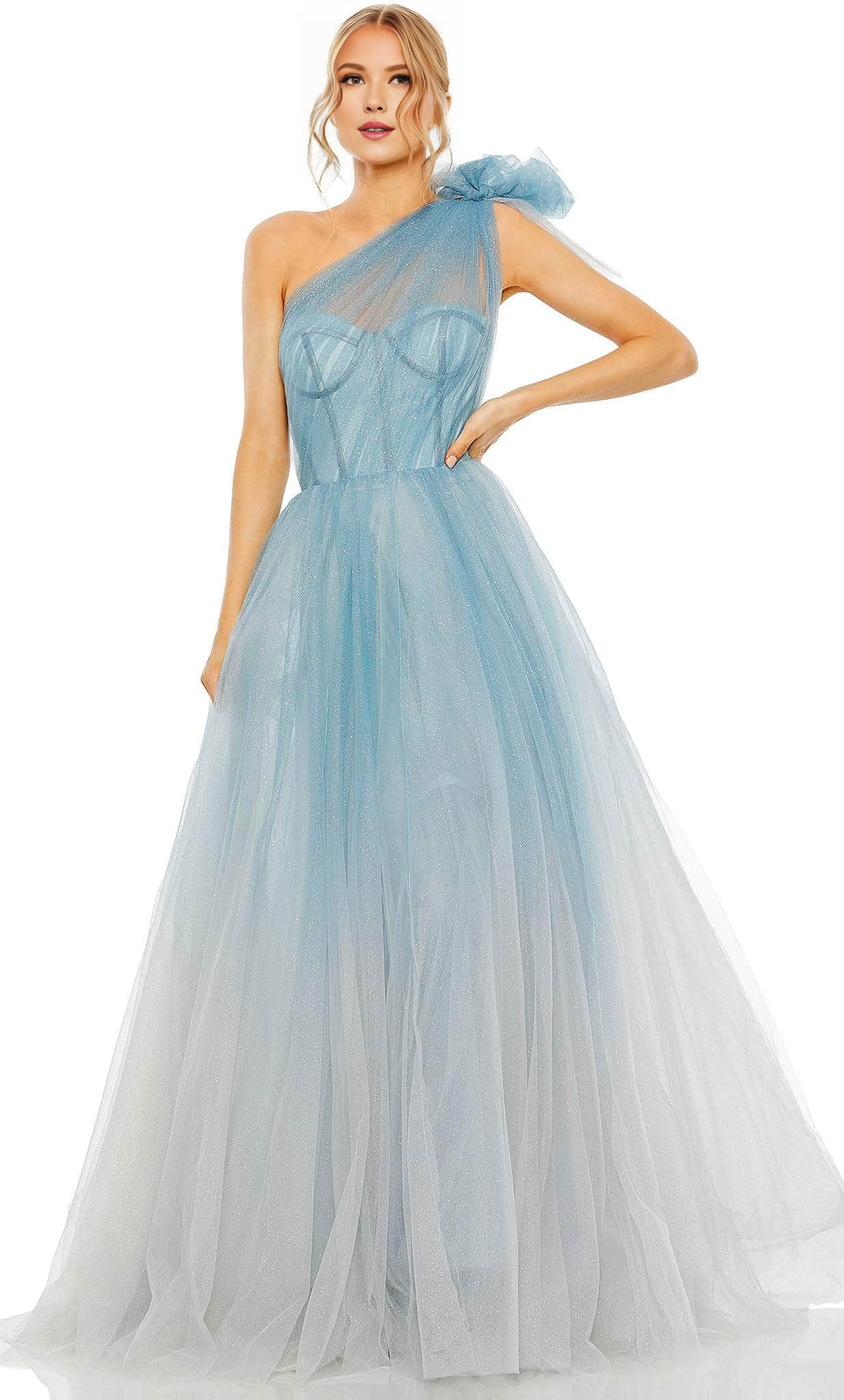 A-Line Princess One-shoulder Asymmetrical Tulle Prom Dress