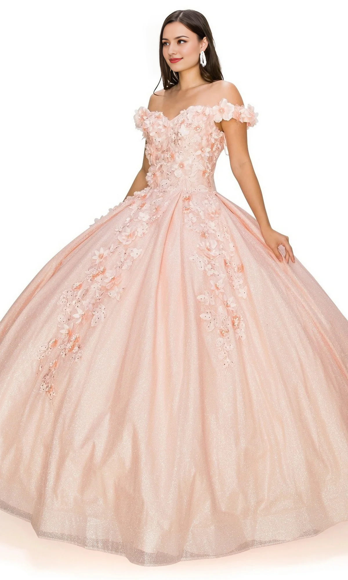 Ball Gown Quinceanera Dresses Princess Dress Performance Off Shoulder with Appliques