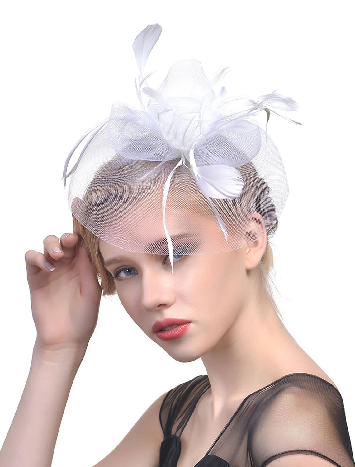 Tulle / Feather Fascinators Kentucky Derby Hat with 1 Piece Wedding