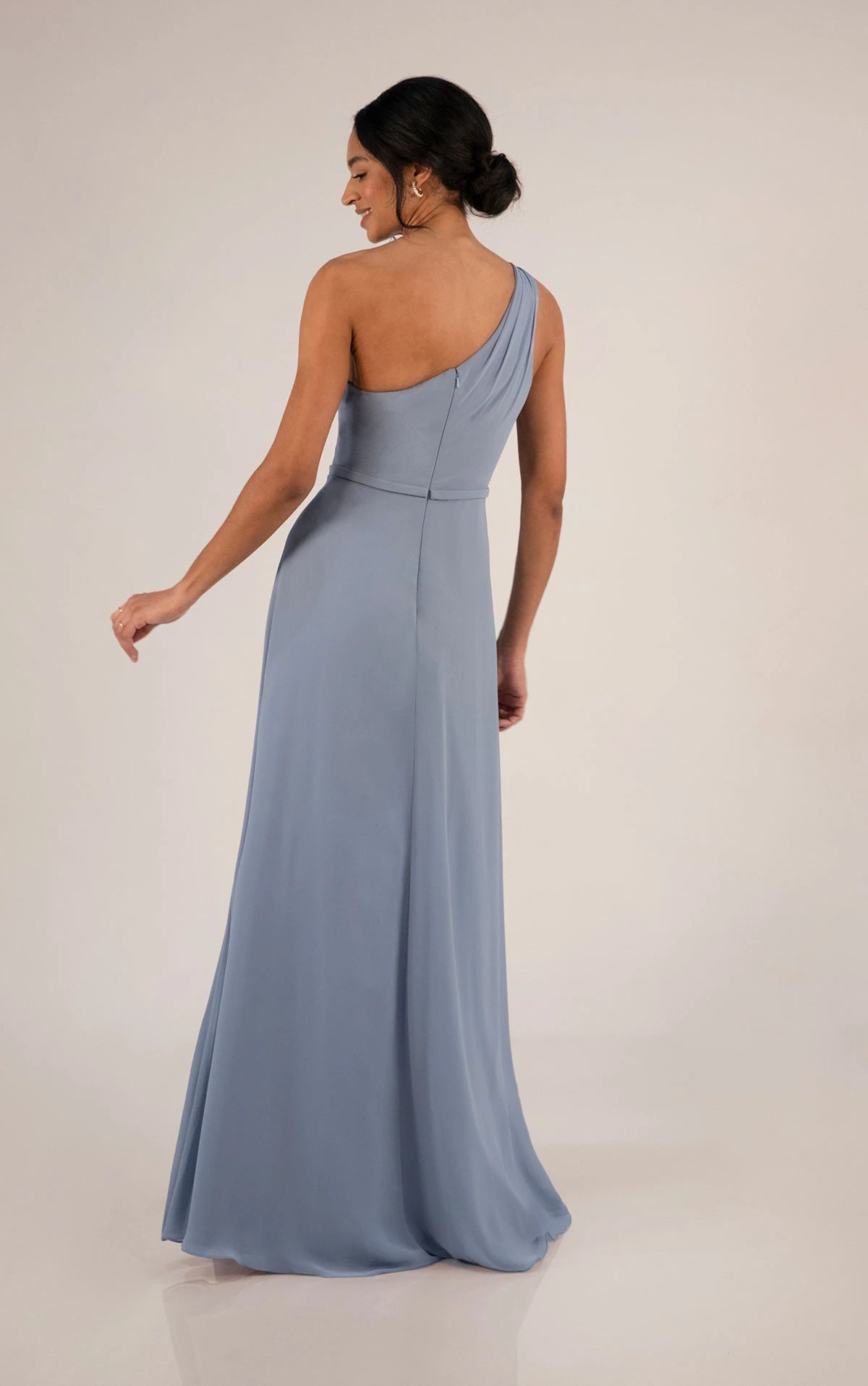 Elegant Chiffon One-Shoulder Floor-Length Bridesmaid Dress