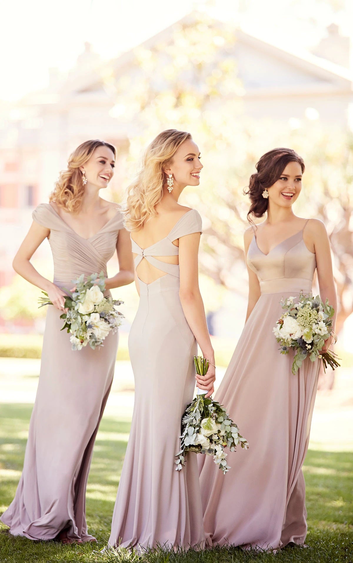 Mixed Fabric Bridesmaid Dress