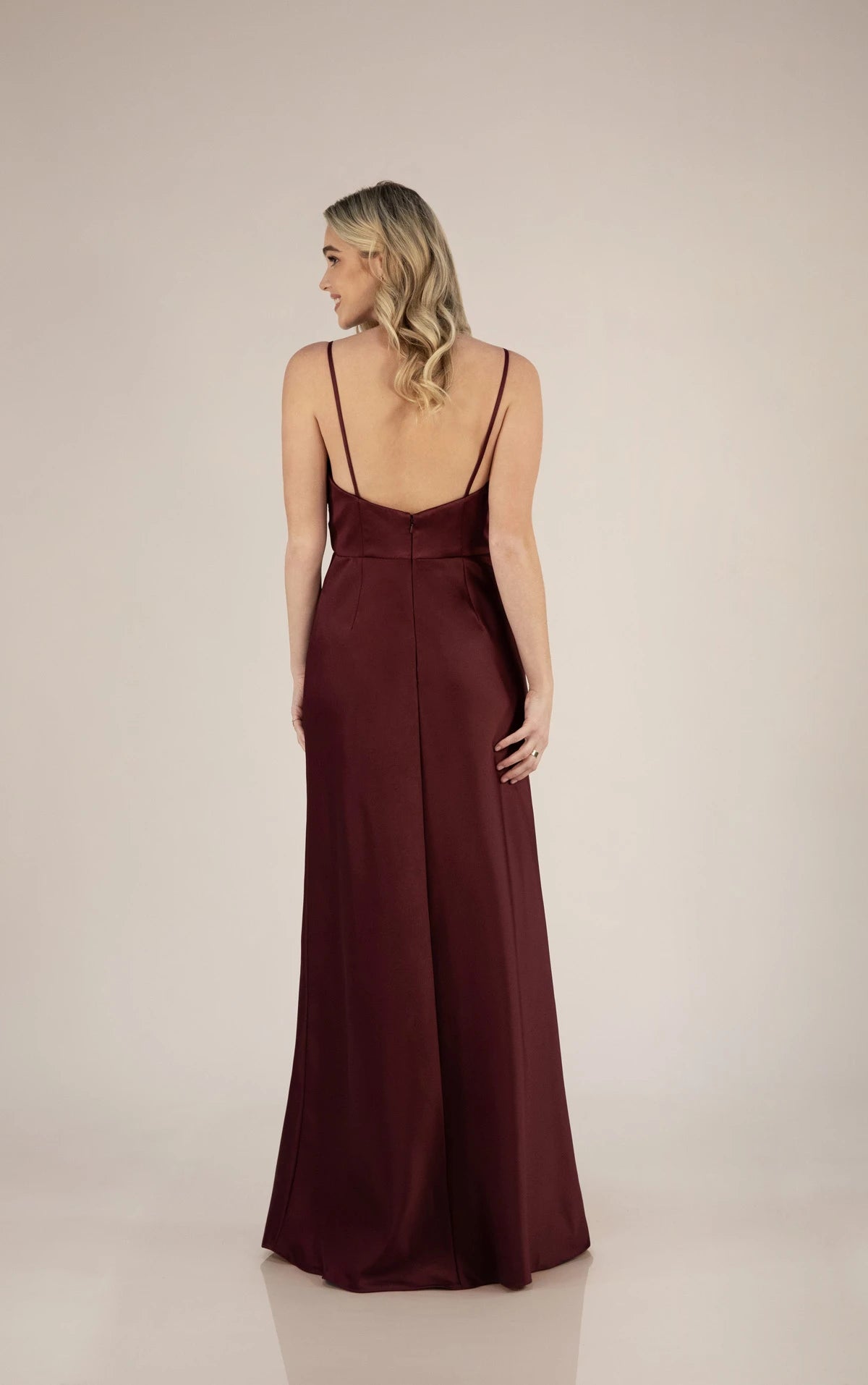 Modern Spaghetti Strap Bridesmaid Dress in Satin