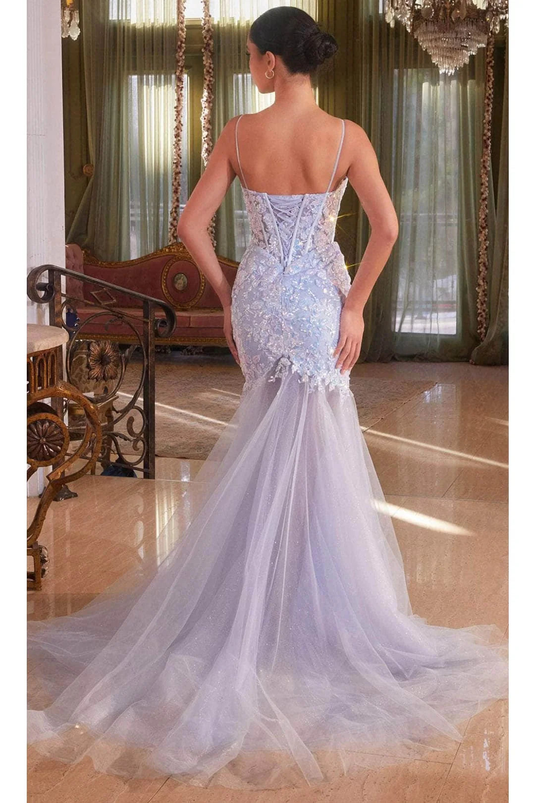 Sweetheart corset gown with sparkling embroidery and a lace-up back The mermaid silhouette