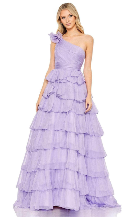 Tiered A-Line Princess One-shoulder Prom Gown