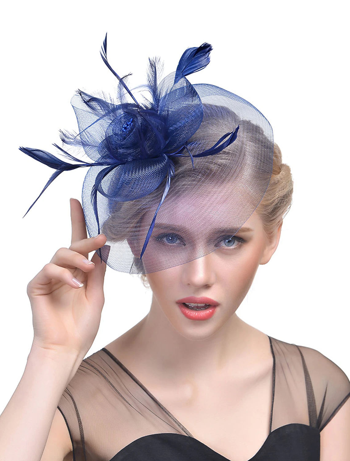 Tulle / Feather Fascinators Kentucky Derby Hat with 1 Piece Wedding