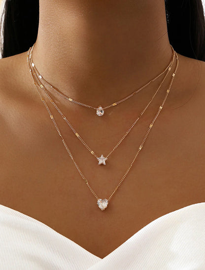 Women's Fashion Sweet Classic Cool Wedding Geometric Necklace For Wedding Party