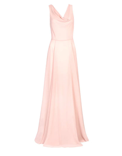 Backless Chiffon Long Bridesmaid Dress