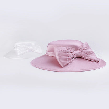 Elegant Sweet Flax Hats with Bowknot / Satin Tulle 1PC Wedding Headpiece