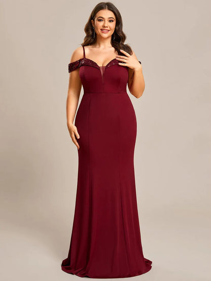 Elegant Fishtail Bodycon Evening Dress with Spaghetti Straps