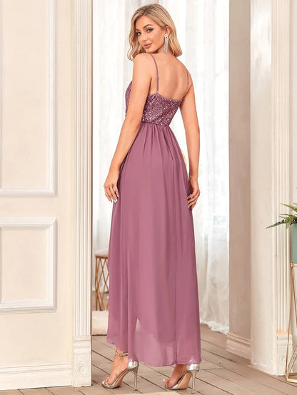 Asymmetrical Hemline Ethereal Formal Evening Dress