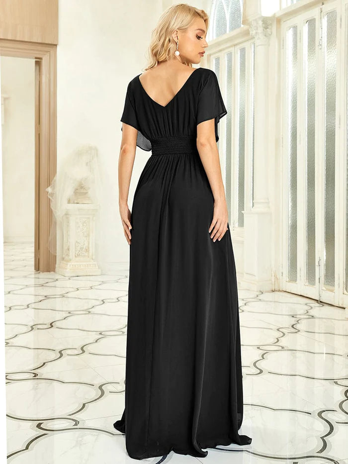 Women's A-Line Empire Waist Maxi Chiffon Evening Dress