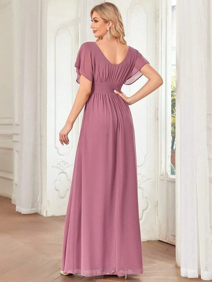 Women's A-Line Empire Waist Maxi Chiffon Evening Dress