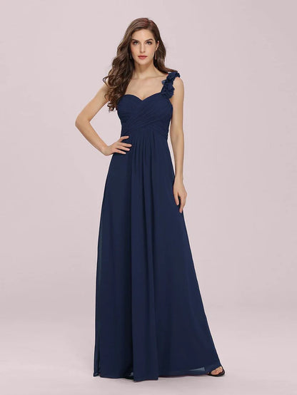 Chiffon One Shoulder Long Bridesmaid Dresses