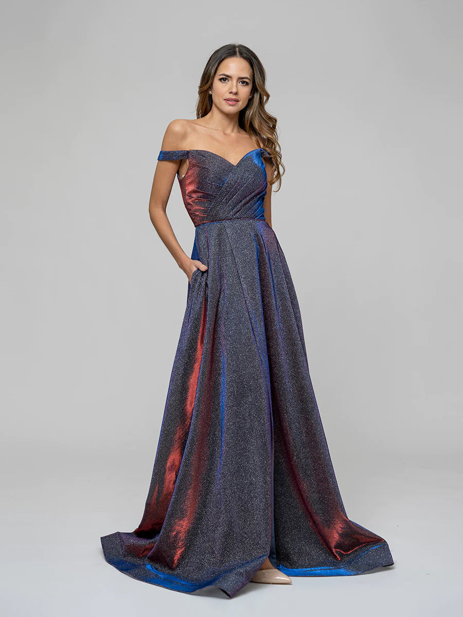 Koutun A Line Off The Shoulder Formal Party Prom Dresses