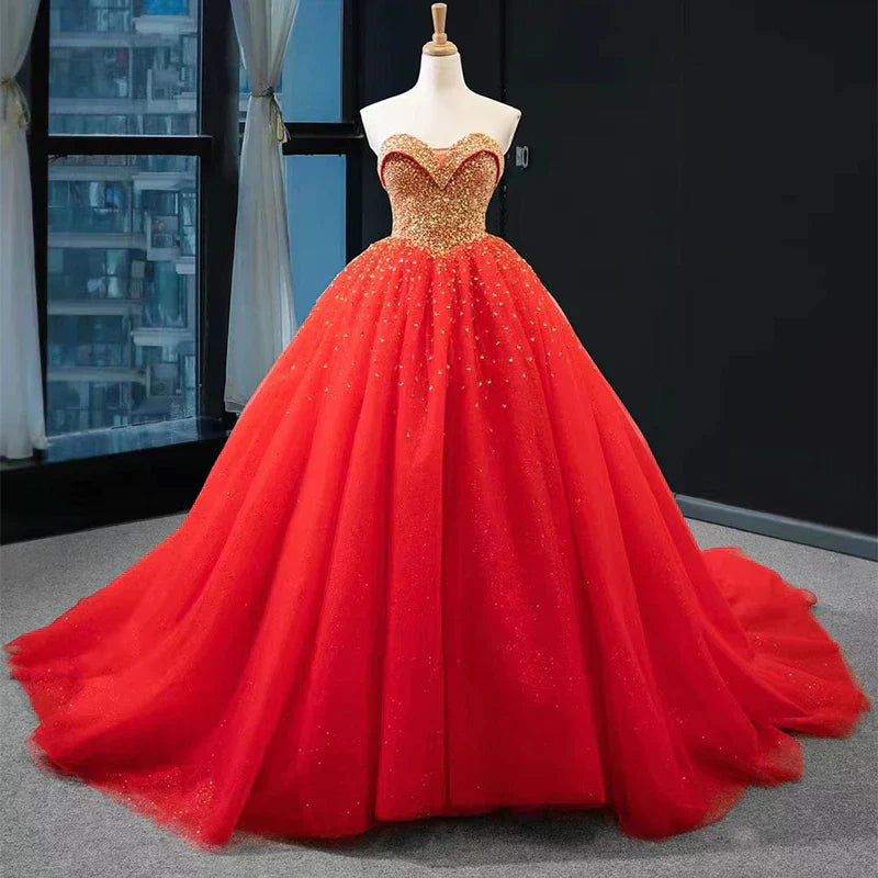 Princess Dress Sequined Quinceanera Dresses Ball Gown Dresses