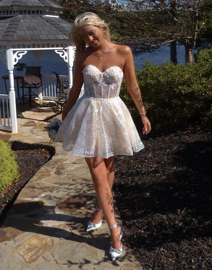 A-Line Sweetheart Homecoming Dress