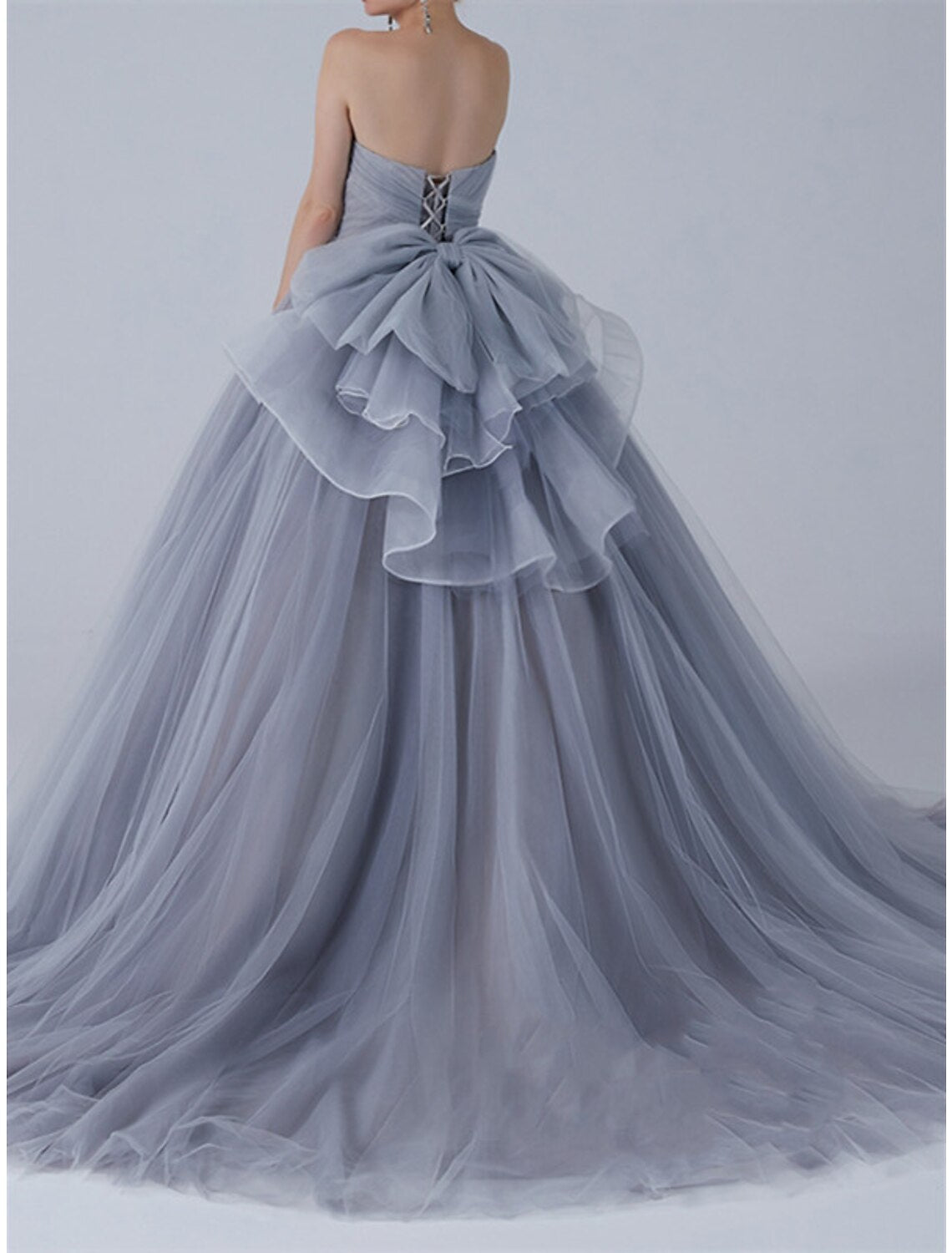Ball Gown Prom Dresses Luxurious Dress Quinceanera Prom Sweep / Brush Train Short Sleeve Off Shoulder Organza with Bow(s) Pleats