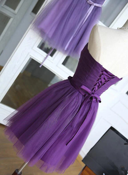 Lovely Purple Homecoming Dress Cute A-Line Formal Dress