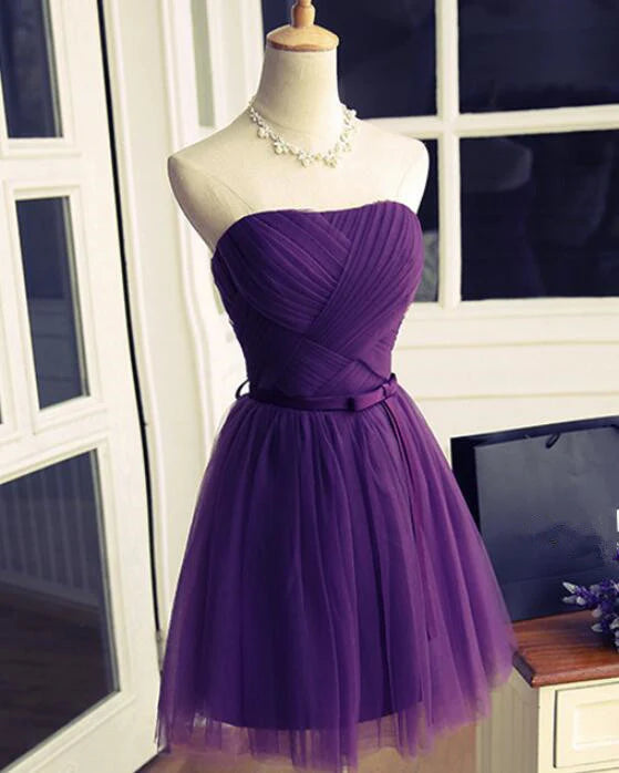 Lovely Purple Homecoming Dress Cute A-Line Formal Dress