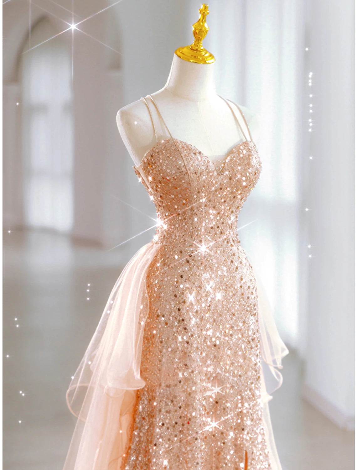 A-Line Prom Dresses Sparkle & Shine Dress Wedding Guest Sweet 16 Floor Length Sleeveless Sweetheart Tulle with Sequin