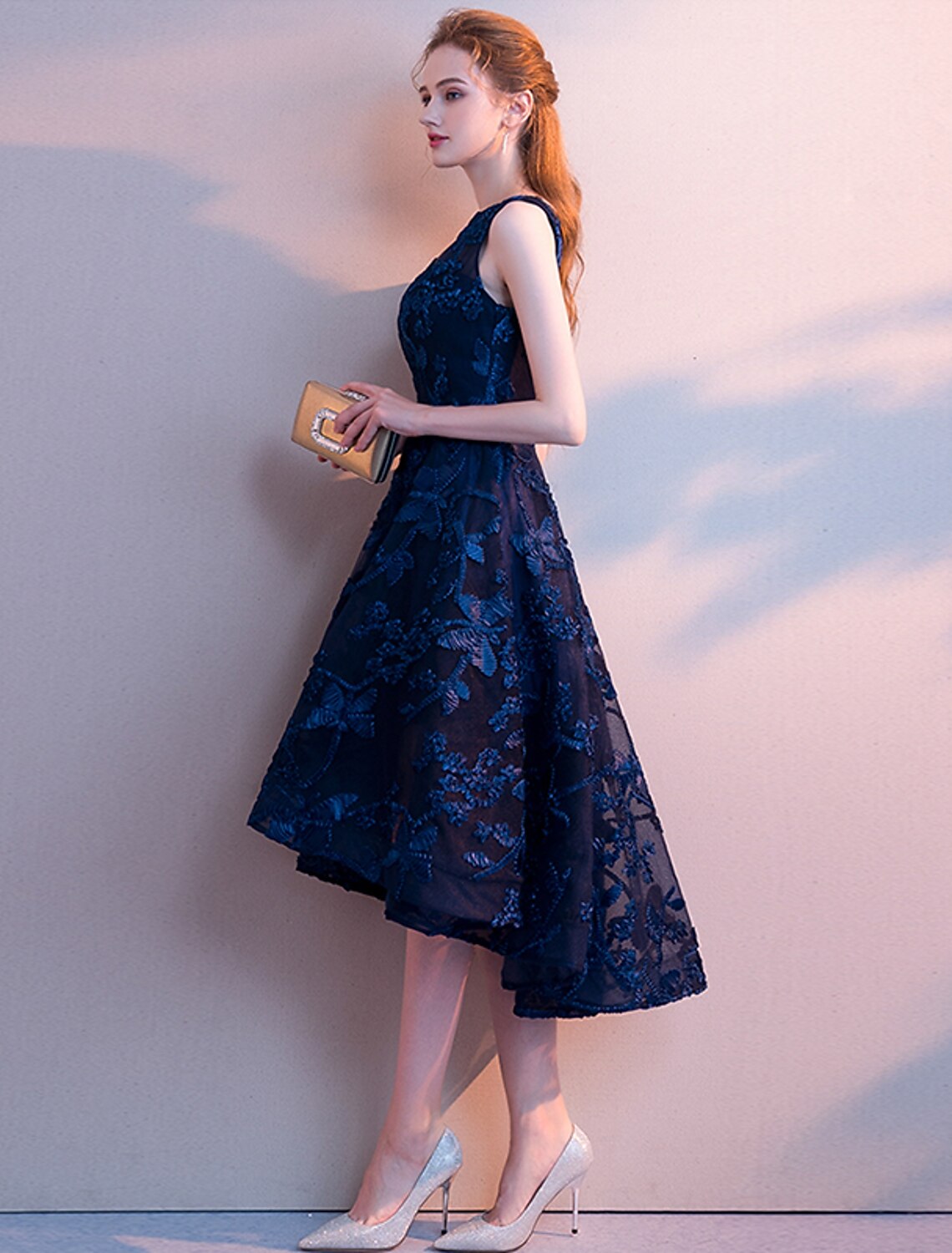 A-Line Cocktail Dresses Minimalist Dress Homecoming Asymmetrical Sleev