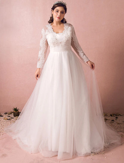 Hall Sparkle & Shine Wedding Dresses A-Line Illusion Neck Long Sleeve Court Train Satin Bridal Gowns With Buttons Ruched Summer Wedding Party