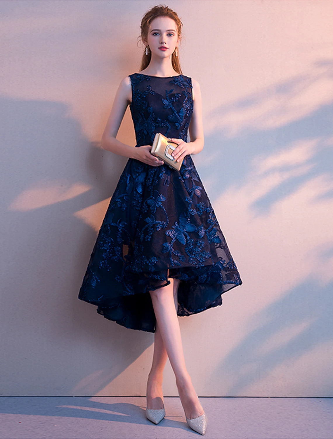 A-Line Cocktail Dresses Minimalist Dress Homecoming Asymmetrical Sleev