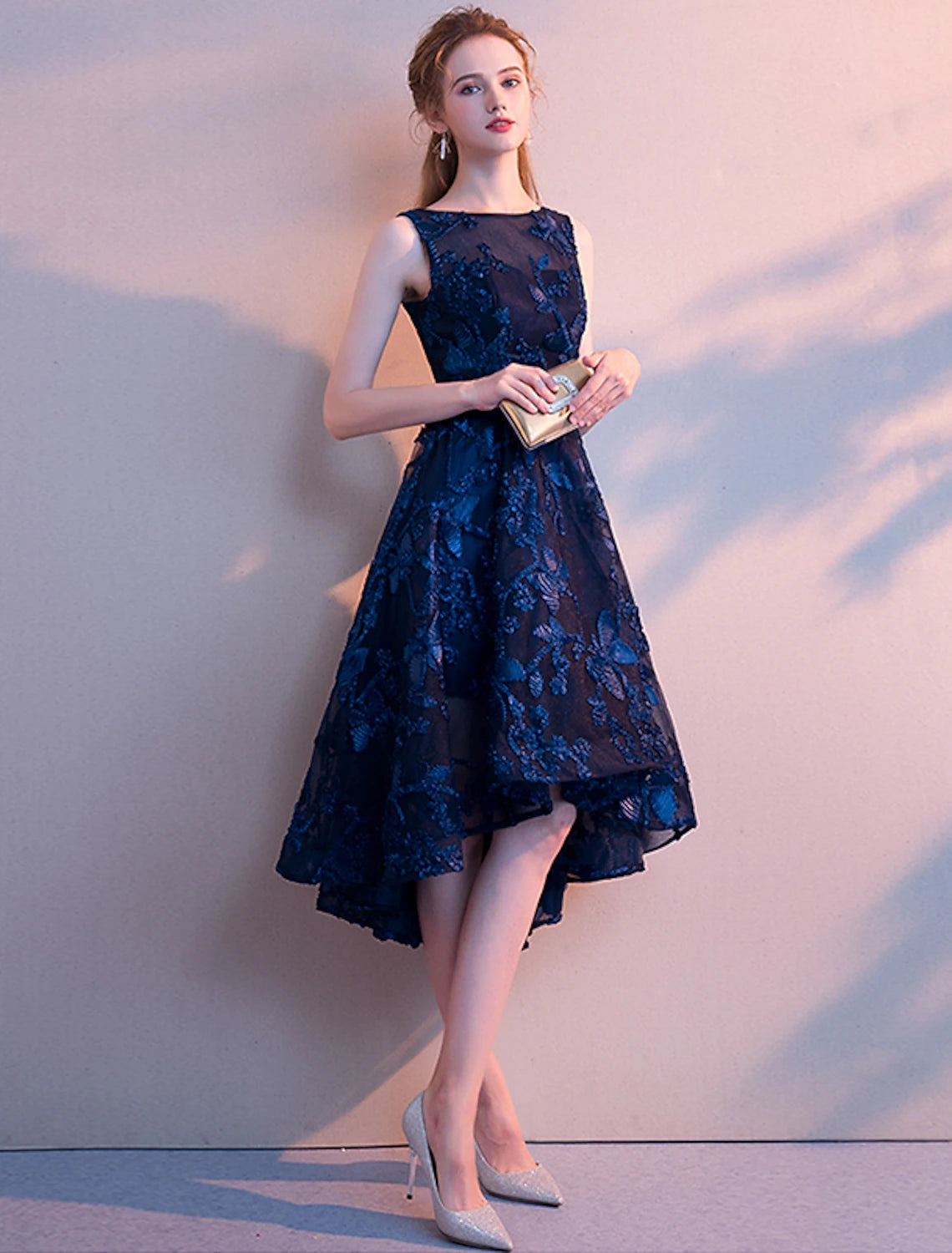 A-Line Cocktail Dresses Minimalist Dress Homecoming Asymmetrical Sleev