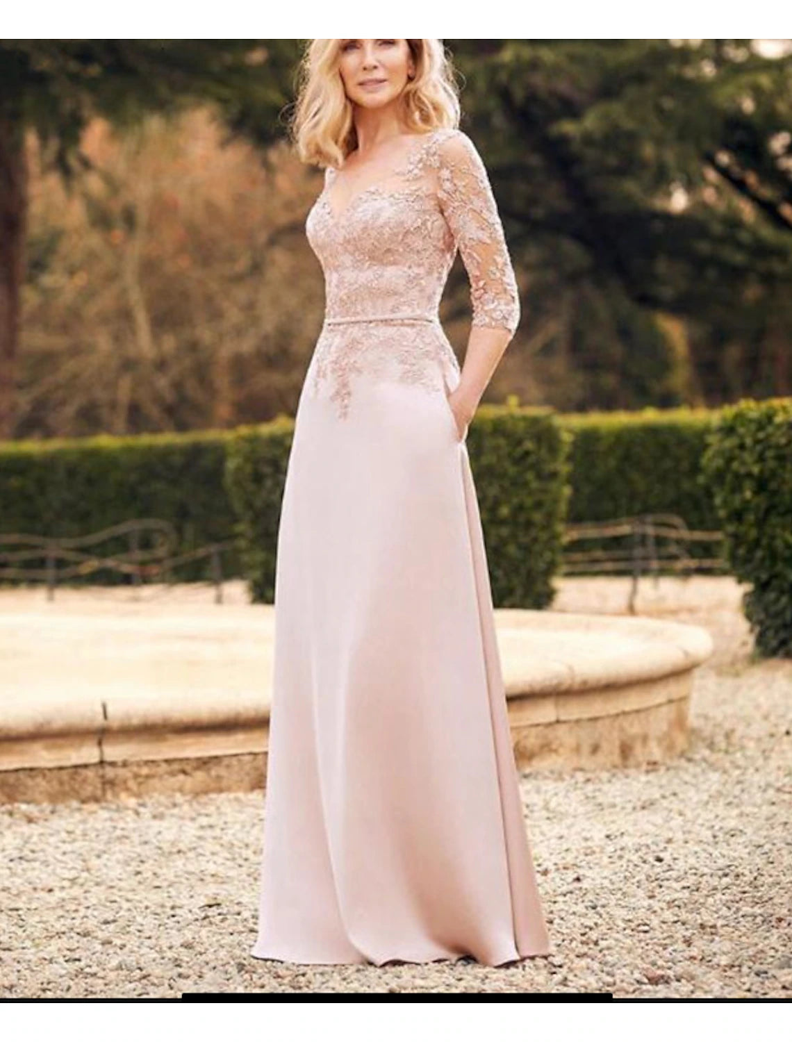 Sheath / Column Mother of the Bride Dress Simple Elegant Jewel Neck Floor Length Italy Satin Long Sleeve No with Sash / Ribbon Appliques