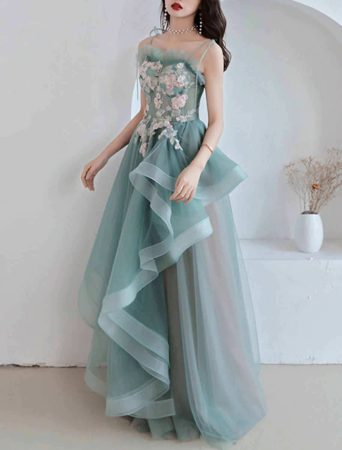 Fashion new net red banquet annual meeting evening dress aura host long dress skirt female fairy dream