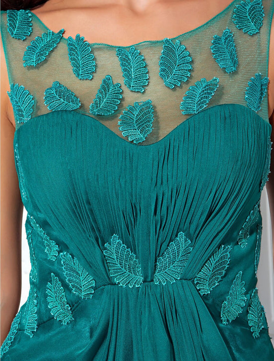Sheath/Column Floor-Length Long Sleeves Square Evening Dress,DS3790 main image 0