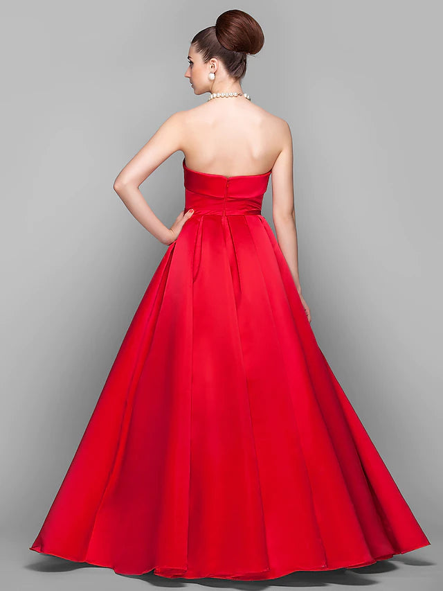 Elegant Dress Quinceanera Floor Length Sleeveless Strapless Satin with Bow(s)